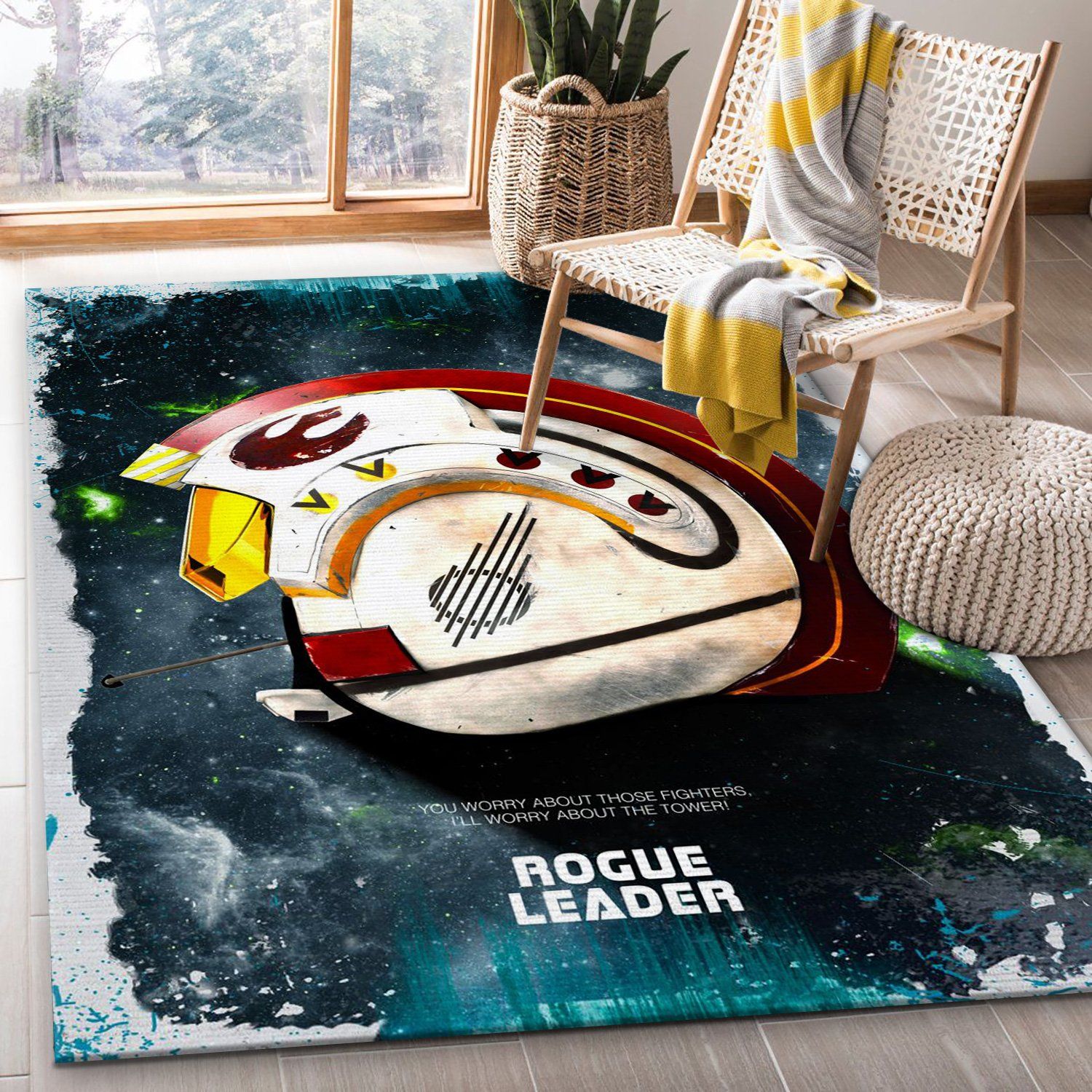 Rogue Leader Rug Star Wars Helmets Arts Rug Christmas Gift US Decor