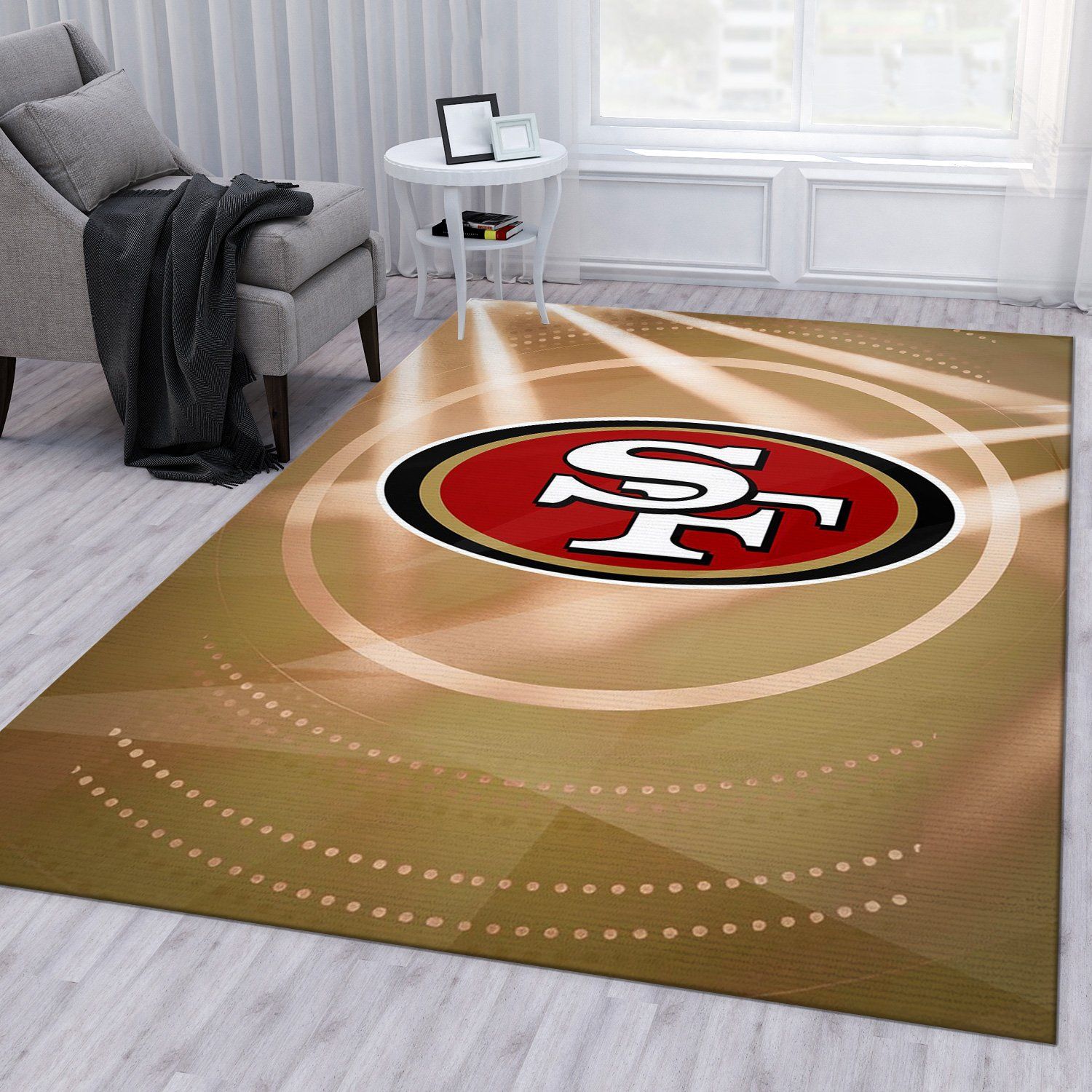 San Francisco 49ers NFL Area Rug, Bedroom, Floor Decor Home Decor