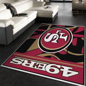 Officially Licensed NFL San Francisco 49ers 27 Round Vintage Logo Rug