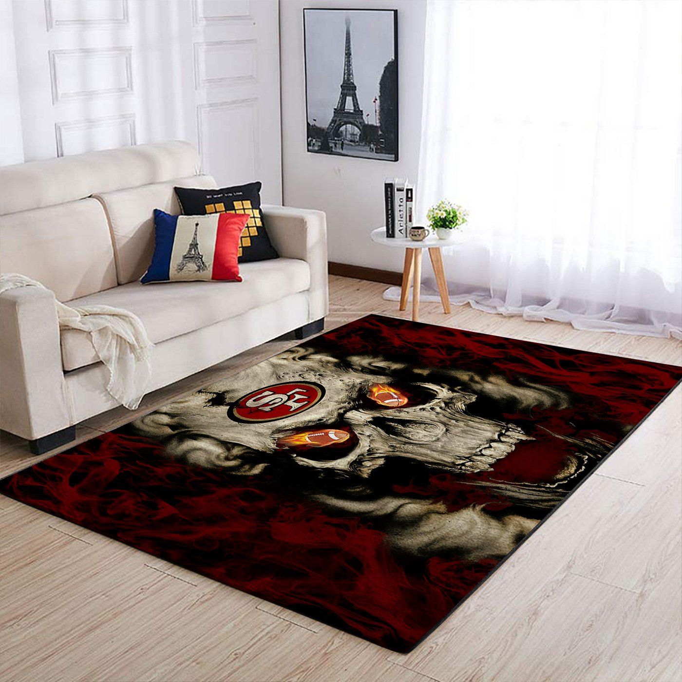 San Francisco 49ers NFL Team Logos Area Rug, Living Room Rug