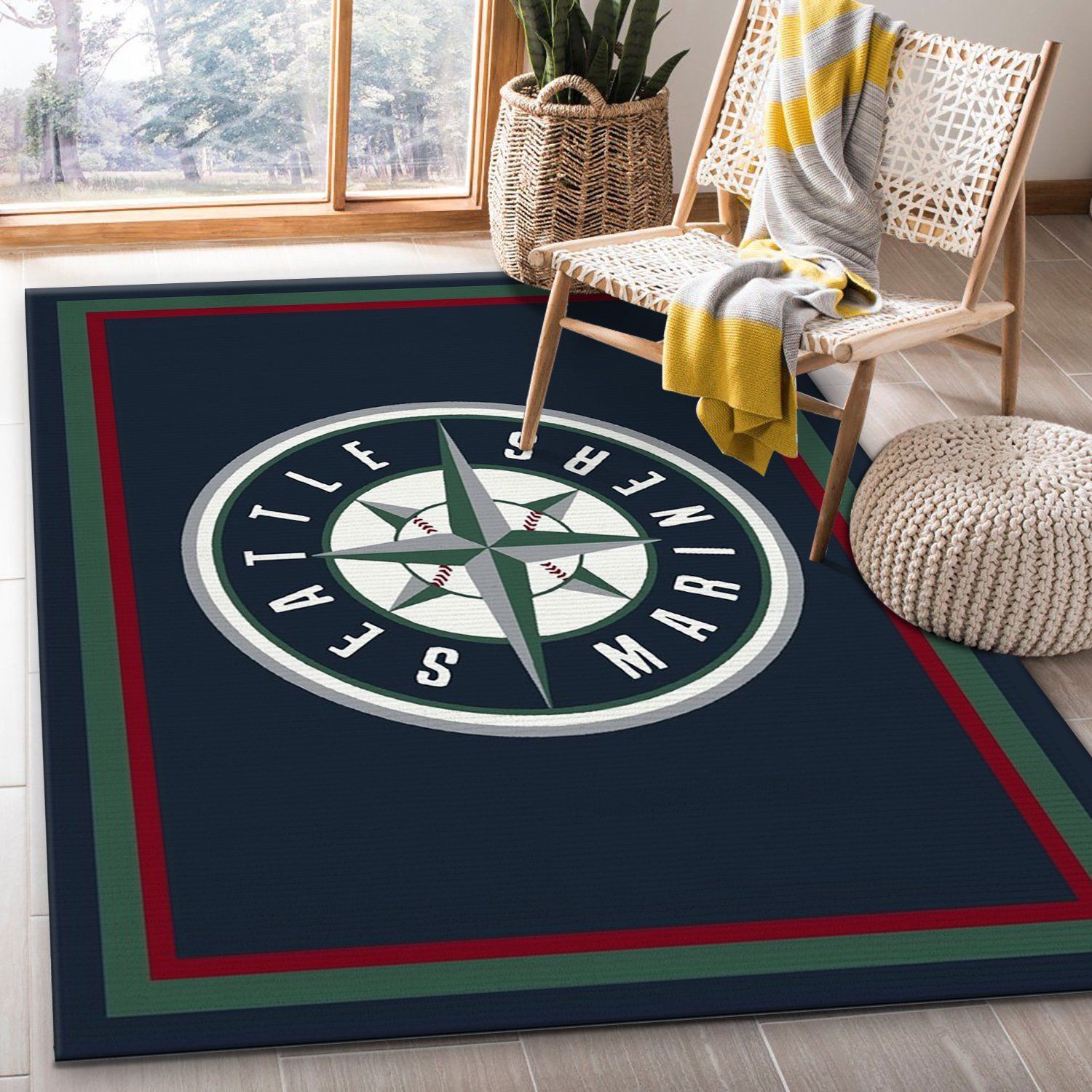 Seattle Mariners Imperial Spirit Rug Area Rug Carpet, Bedroom, Home US Decor