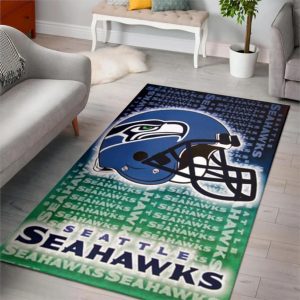 Seattle Seahawks Football Rug