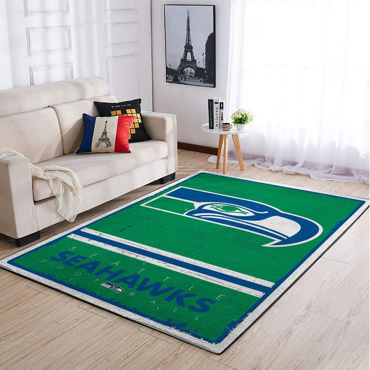 Seattle Seahawks Nfl Team Logo Retro Style Nice Gift Home Decor Rectangle Area Rug