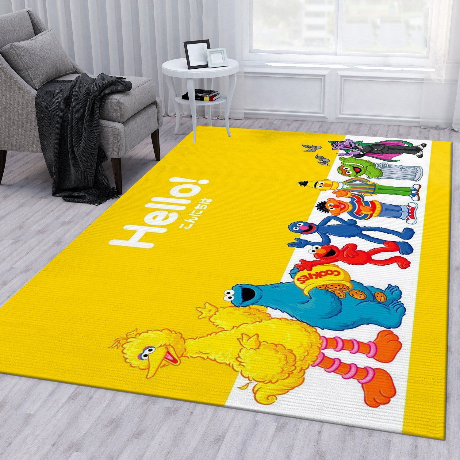 Sesame Street Area Rug For Christmas Bedroom Rug US Gift Decor