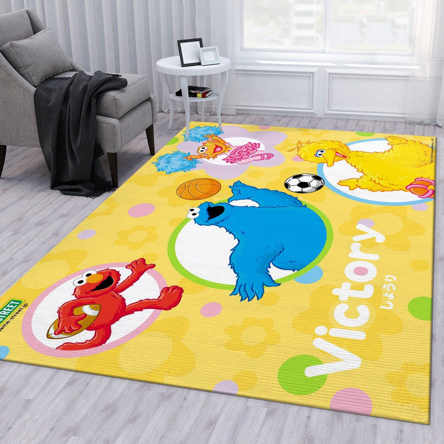 Sesame Street Learn Rug Living Room Rug Family Gift US Decor