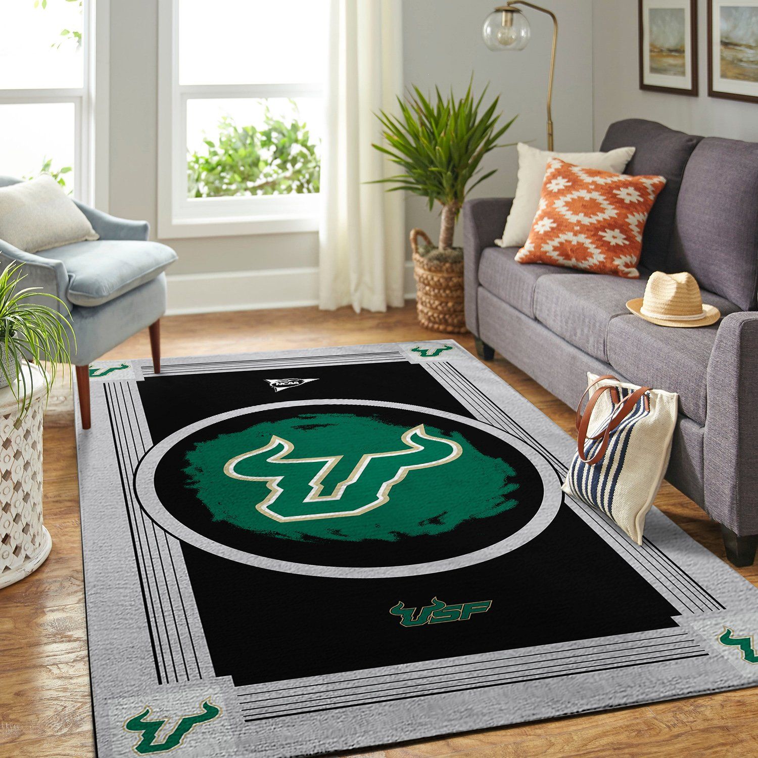 South Florida Bulls Ncaa Team Logo Nice Gift Home Decor Rectangle Area Rug