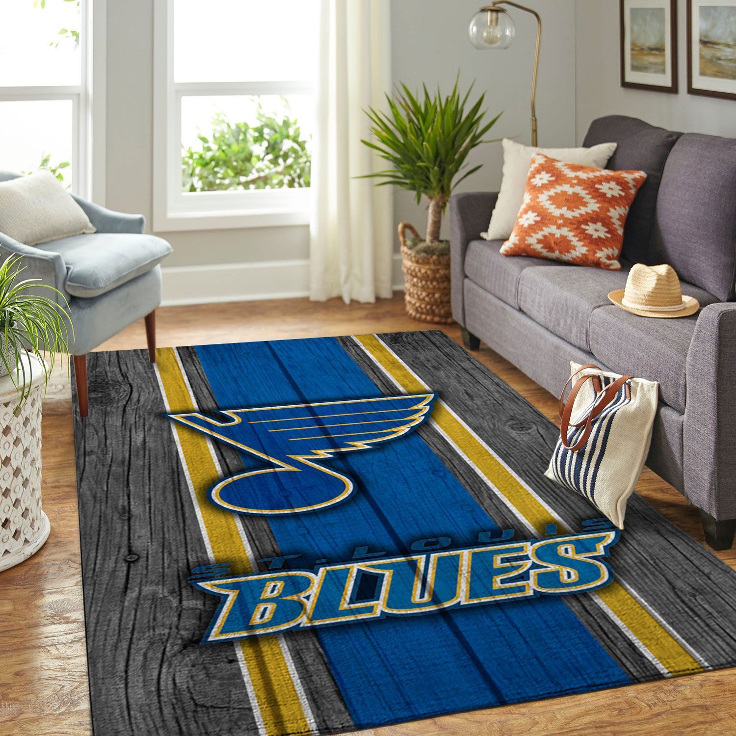 St Louis Blues Nhl Team Logo Style Nice Gift Home Decor Rectangle Area Rug