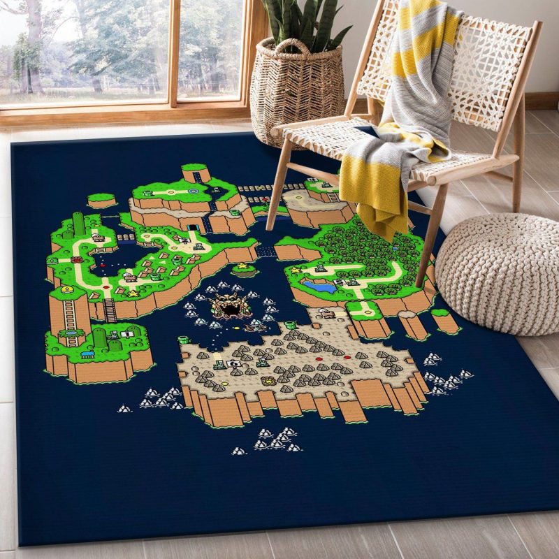 Super Mario World Map Christmas Gift Rug Bedroom Rug Floor Decor Home   Super Mario World Map Christmas Gift Rug Bedroom Rug Floor Decor Home Decor 800x800 