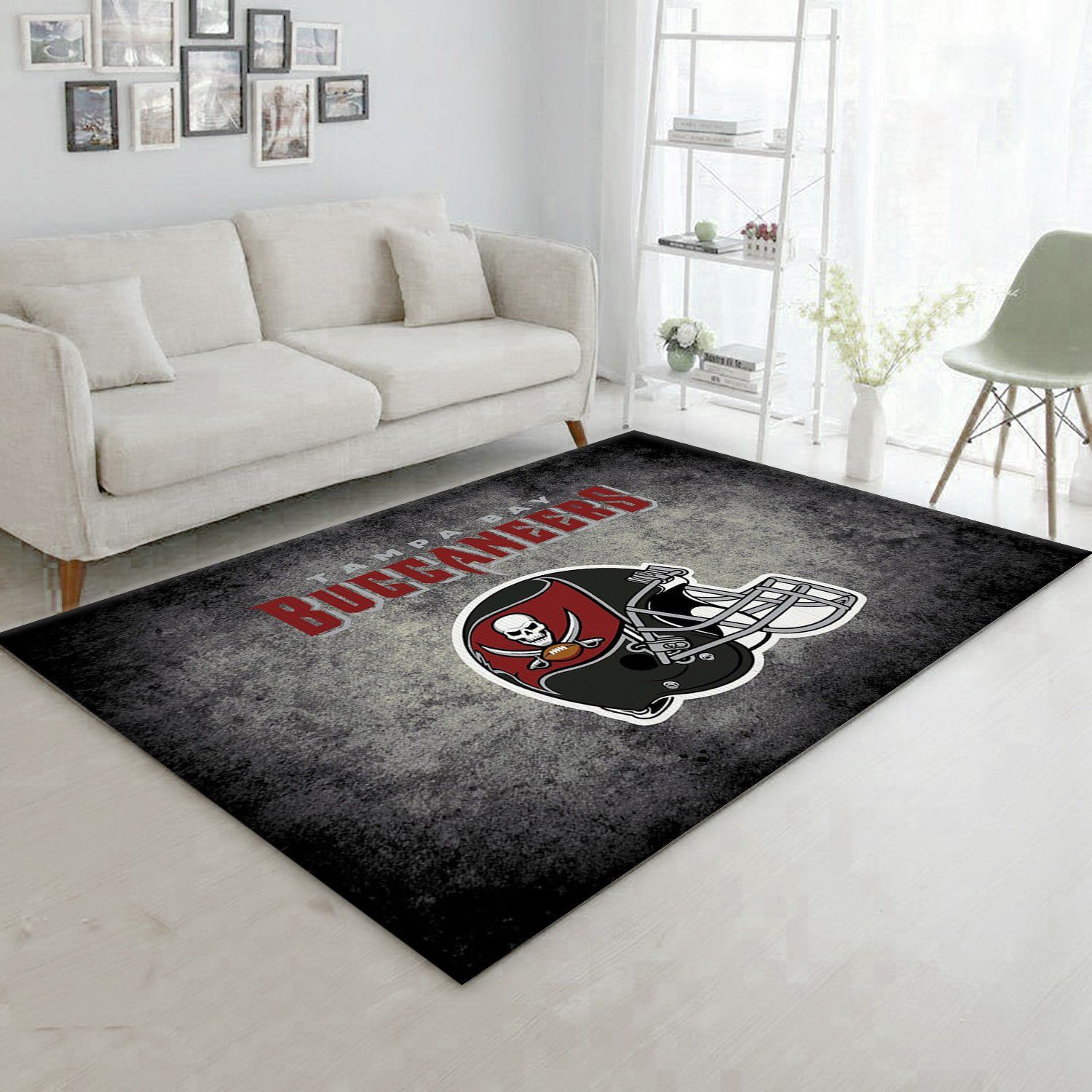 Tampa Bay Buccaneers Imperial Distressed Rug NFL Area Rug For Christmas, Bedroom, Floor Decor Home Decor