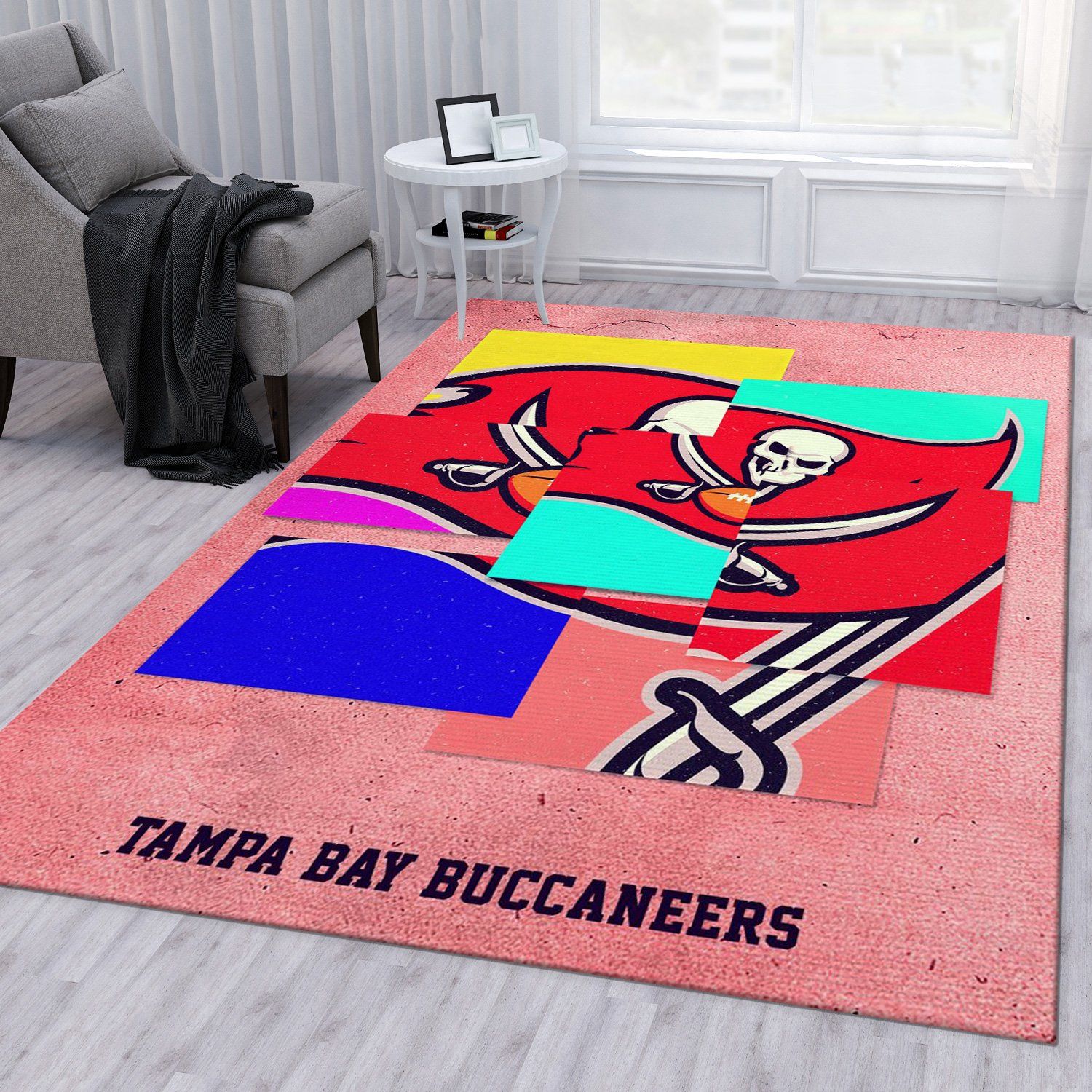 Tampa Bay Buccaneers NFL Rug Bedroom Rug Christmas Gift US Decor