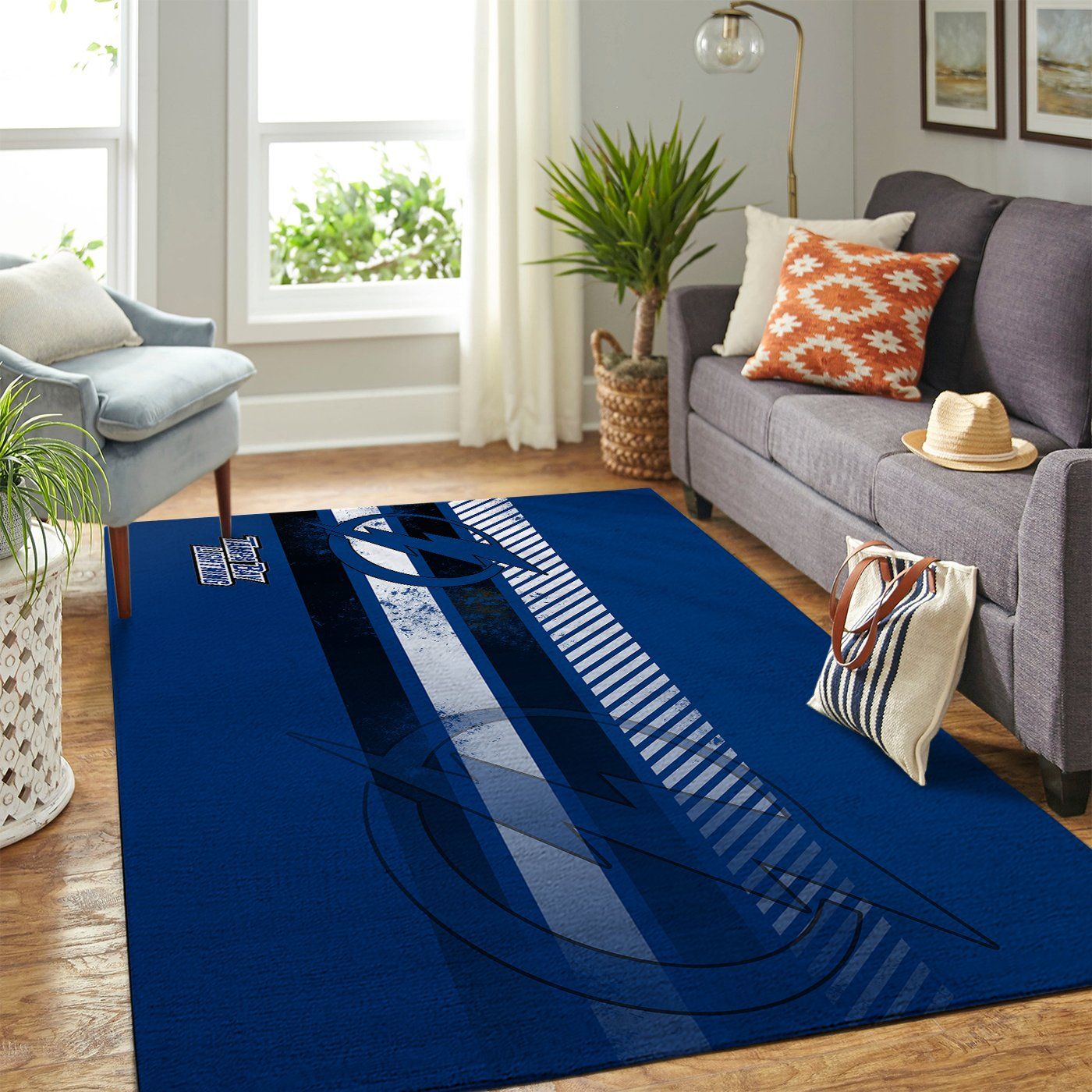 Tampa Bay Lightning Nhl Team Logo Nice Gift Home Decor Rectangle Area Rug