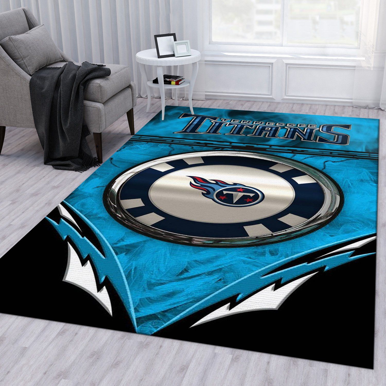 Tennessee Titans Skyline NFL Area Rug For Christmas, Bedroom, Family Gift  US Decor - Travels in Translation