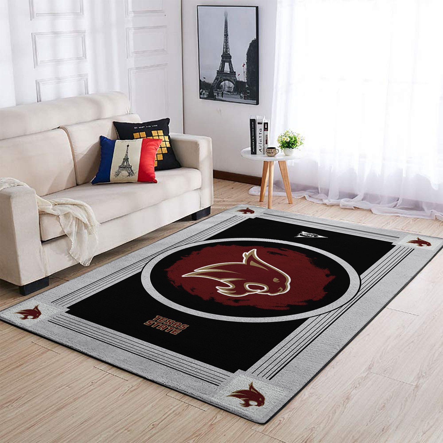 Texas State Bobcats Ncaa Team Logo Nice Gift Home Decor Rectangle Area Rug