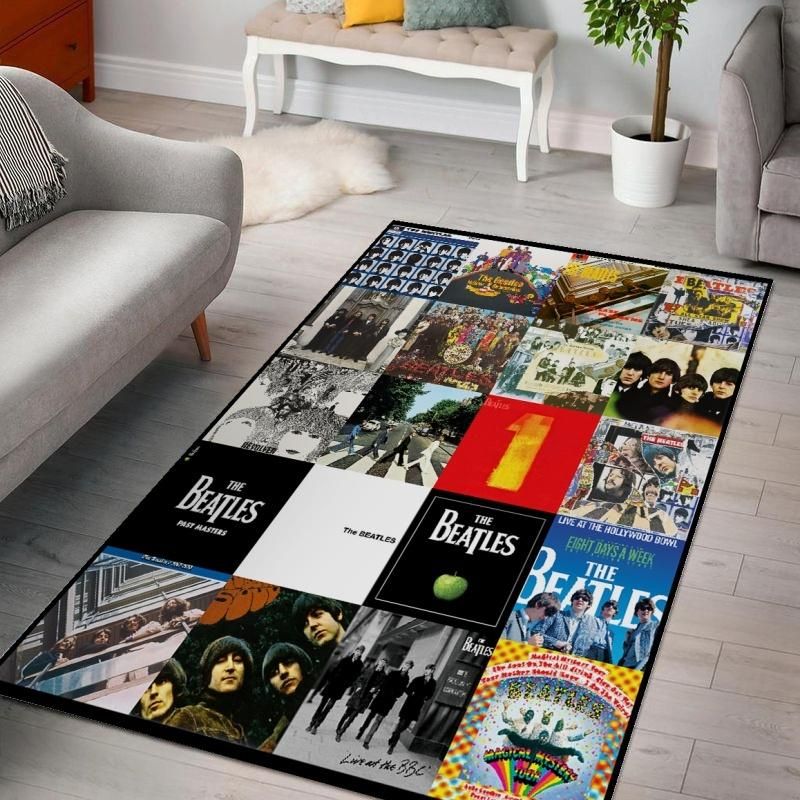 The Beatles Band Living Room Area Rug, Kitchen Rug, Home Decor