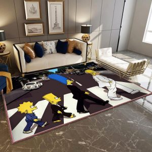 Louis Vuitton Orange Logo New Fashion Area Rug Carpet Living Room Rug Us  Gift Decor