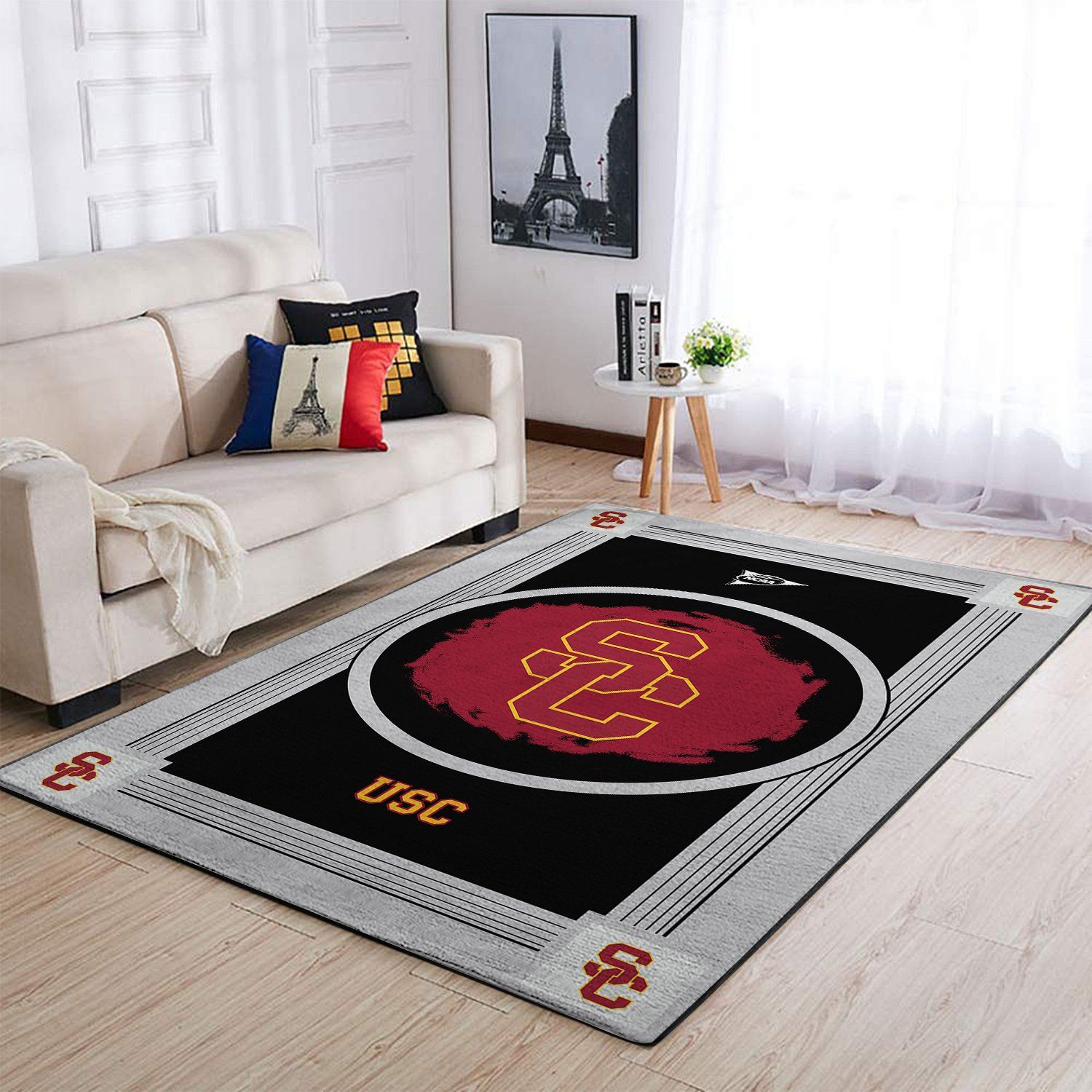 Usc Trojans Ncaa Team Logo Nice Gift Home Decor Rectangle Area Rug