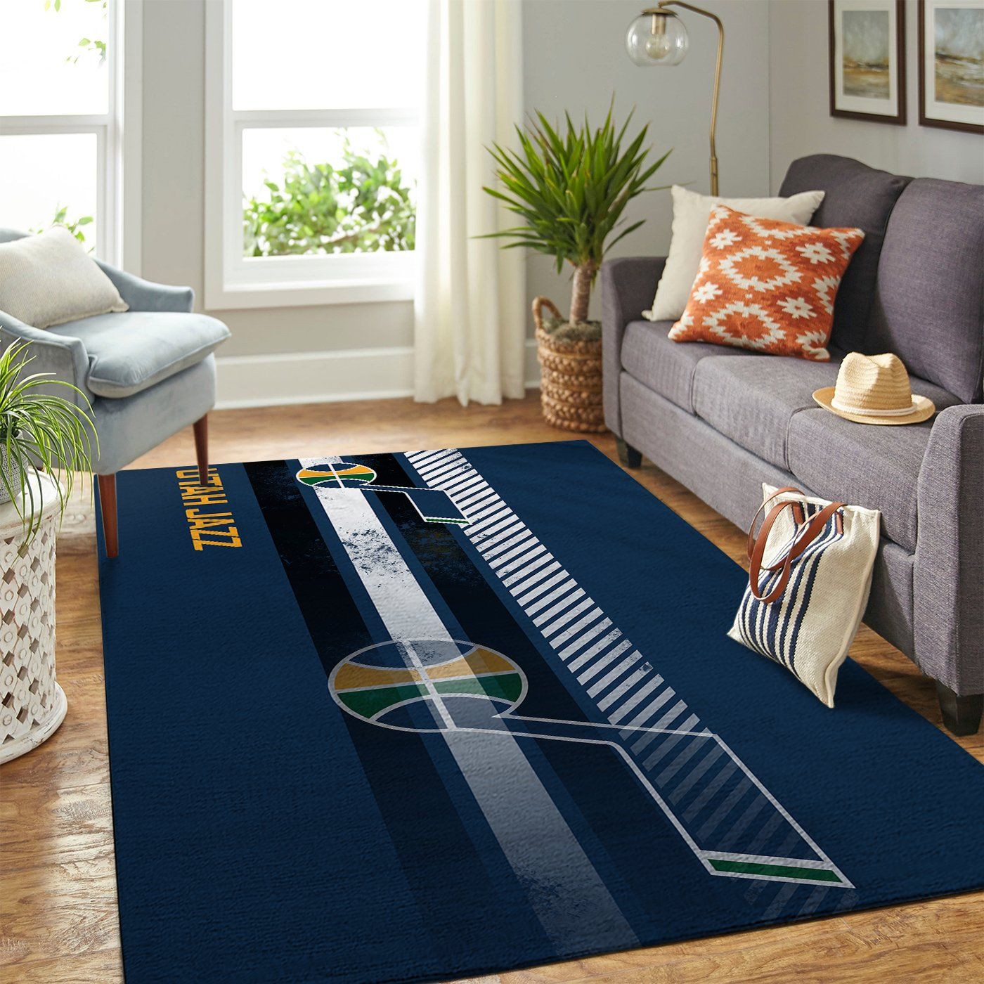 Utah Jazz Nba Team Logo Nice Gift Home Decor Rectangle Area Rug