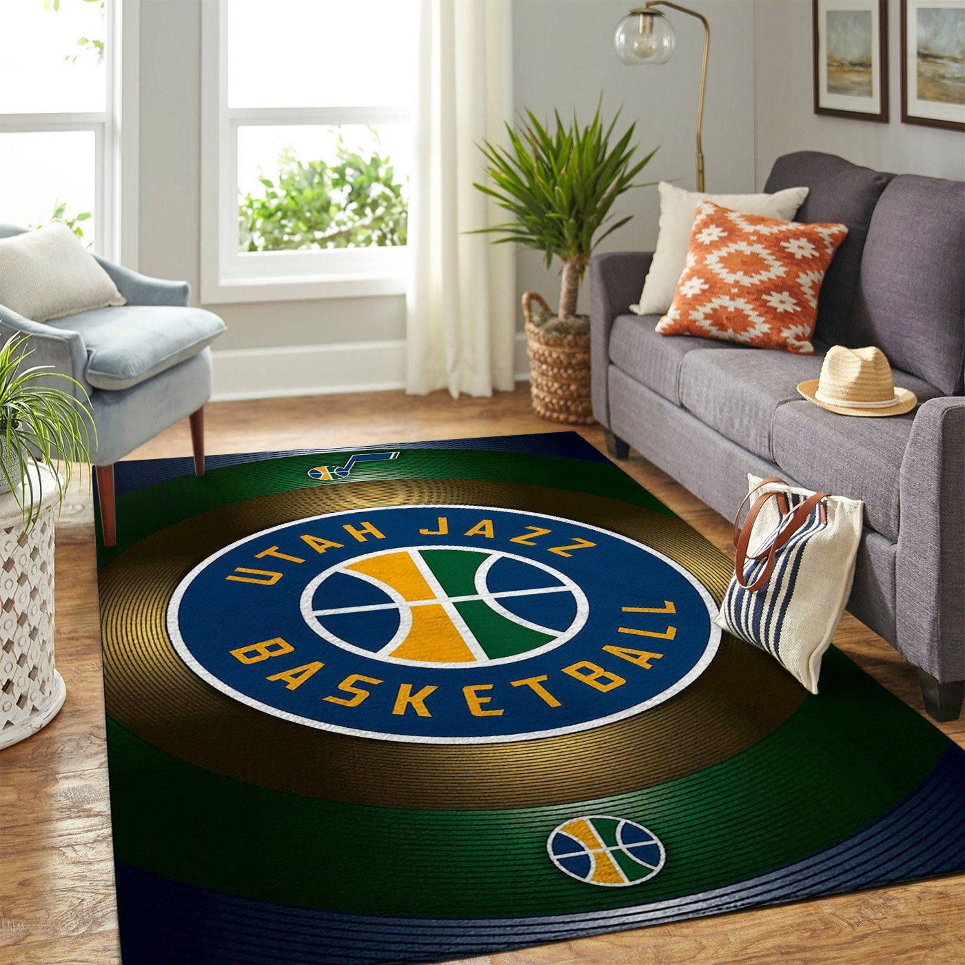 Utah Jazz Nba Team Logo Style Nice Gift Home Decor Rectangle Area Rug