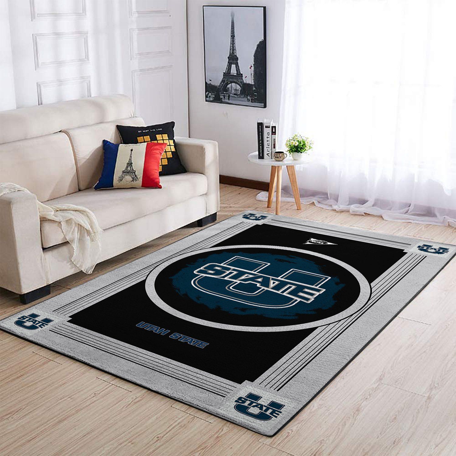 Utah State Aggies Ncaa Team Logo Nice Gift Home Decor Rectangle Area Rug