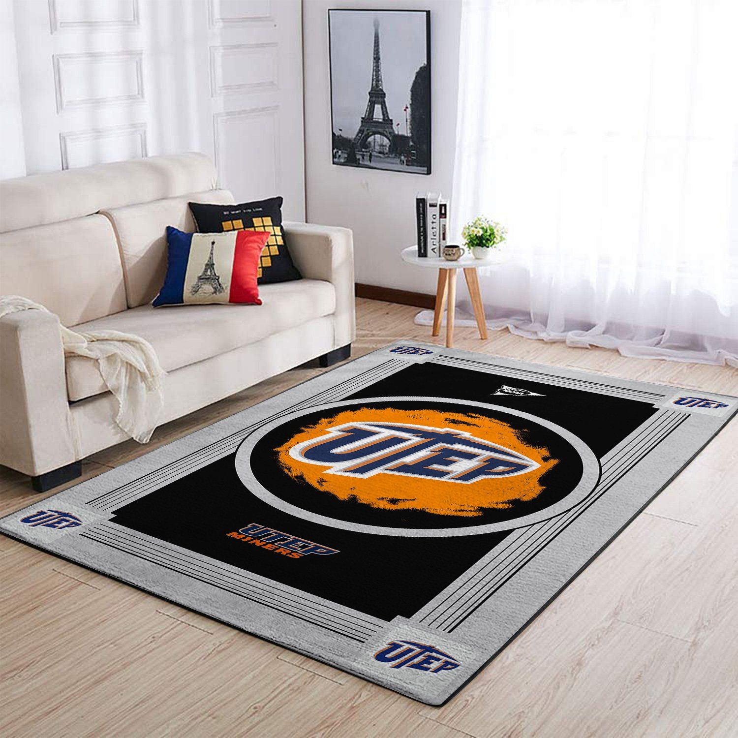 Utep Miners Ncaa Team Logo Nice Gift Home Decor Rectangle Area Rug