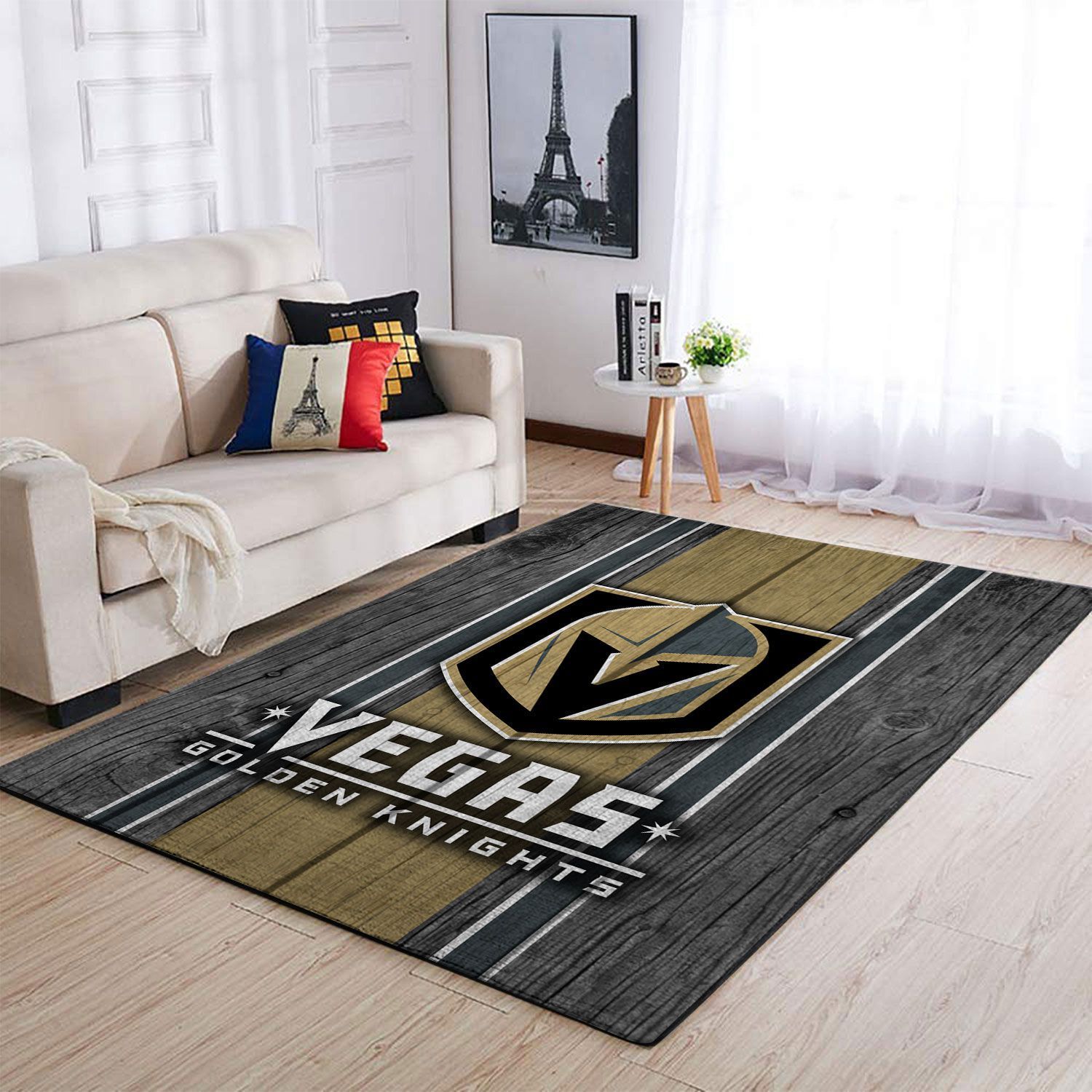 Vegas Golden Knights Nhl Team Logo Style Nice Gift Home Decor Rectangle Area Rug