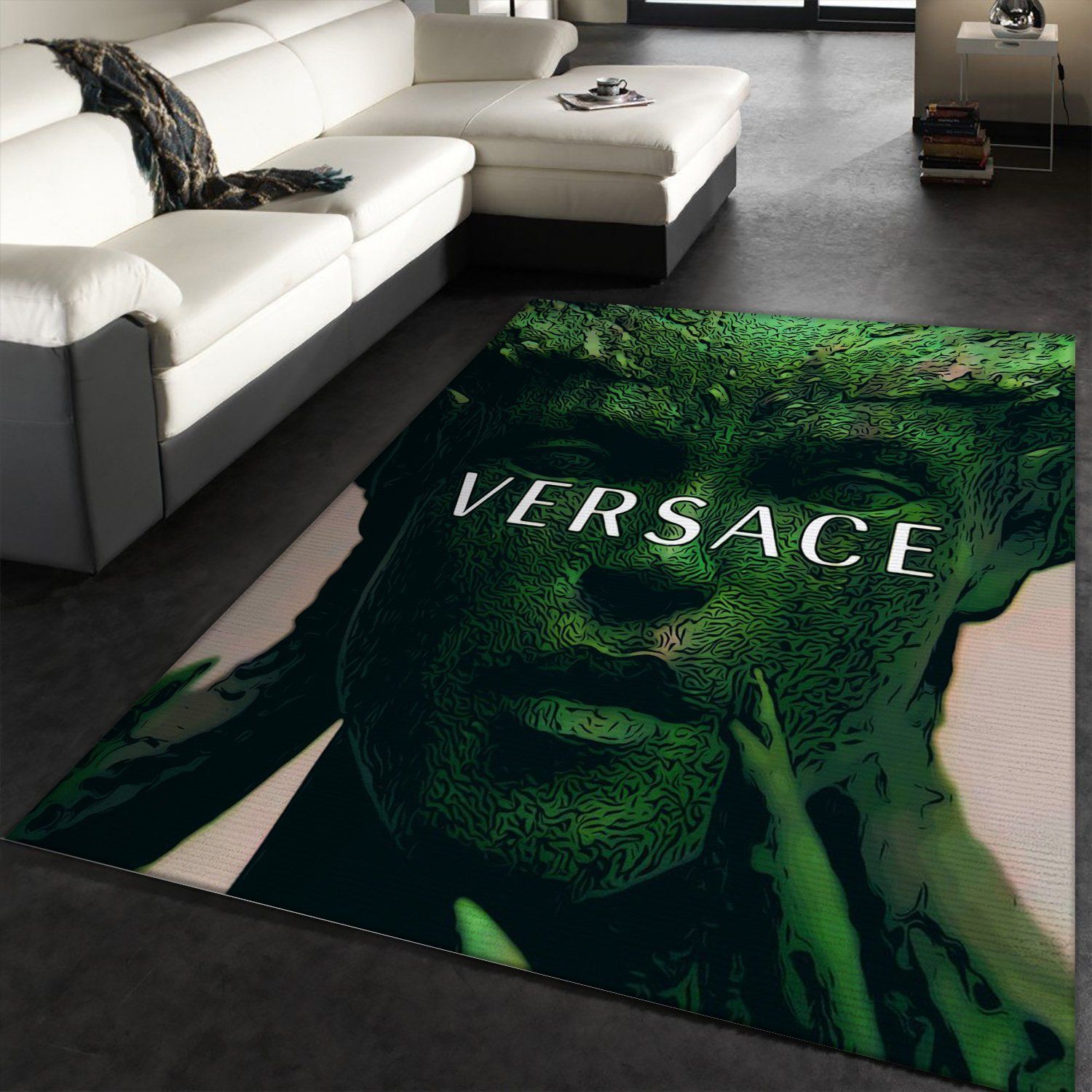 Versace Medusahead Area Rug Living Room Rug Christmas Gift US Decor