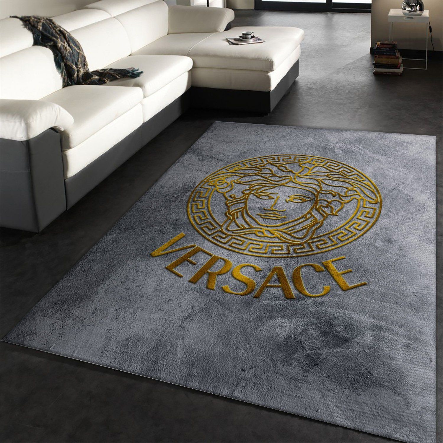 Versace Rectangle Rug Fashion Brand Rug Christmas Gift US Decor