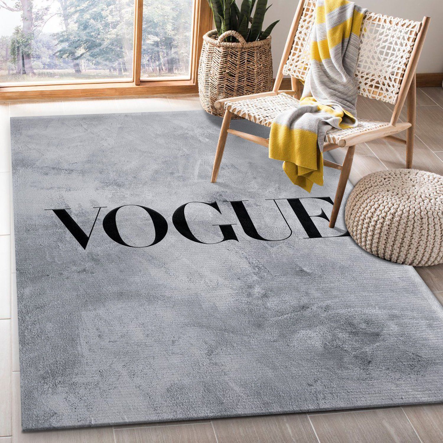 Vogue Rectangle Rug Fashion Brand Rug Christmas Gift US Decor