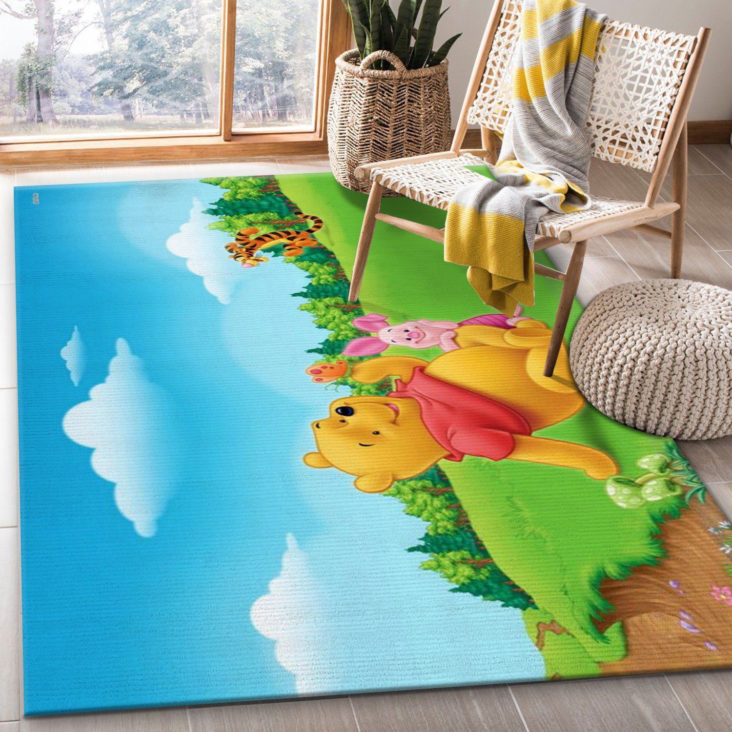 Winnie The Pooh Ver10 Area Rug Bedroom Rug Family Gift US Decor