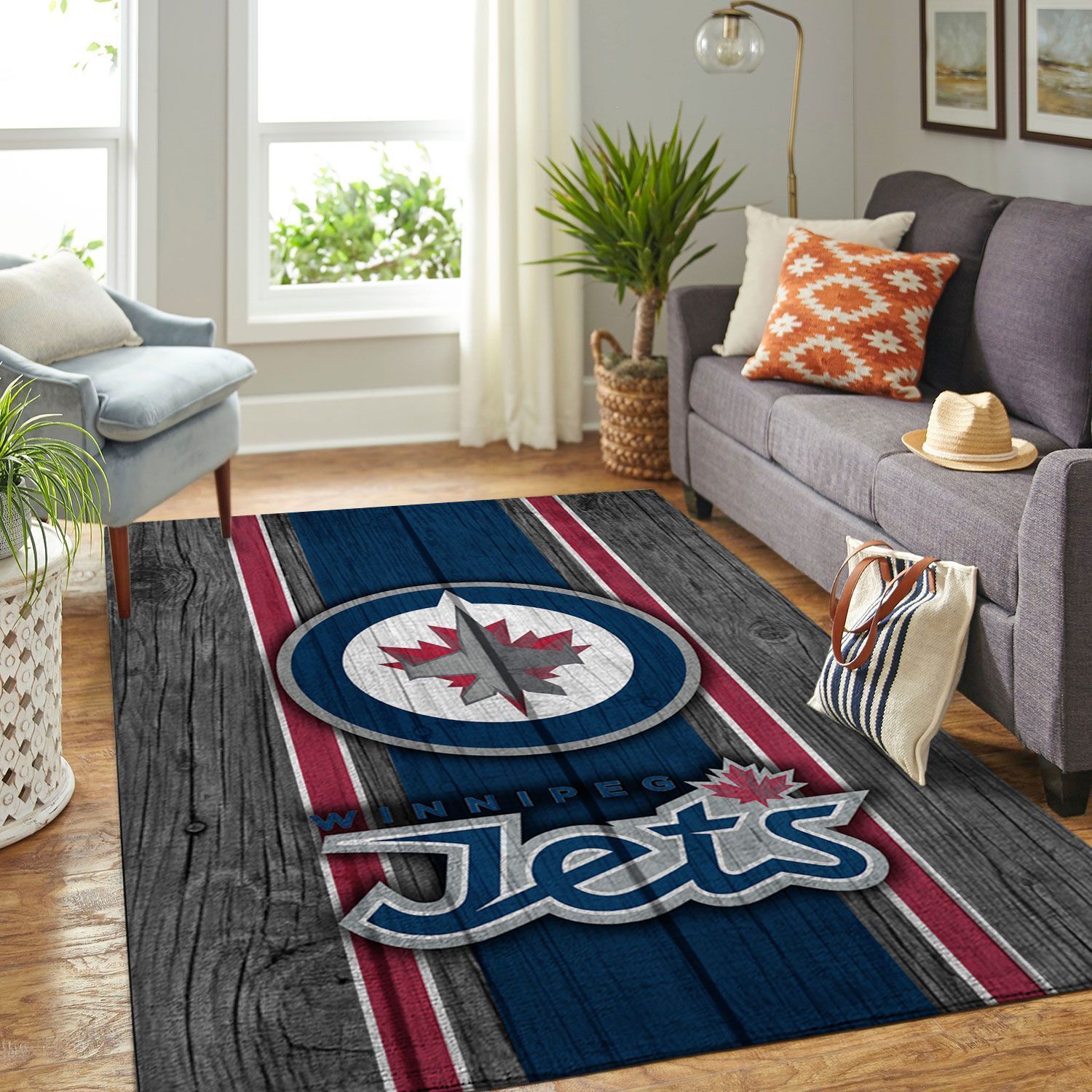 Winnipeg Jets Nhl Team Logo Style Nice Gift Home Decor Rectangle Area Rug