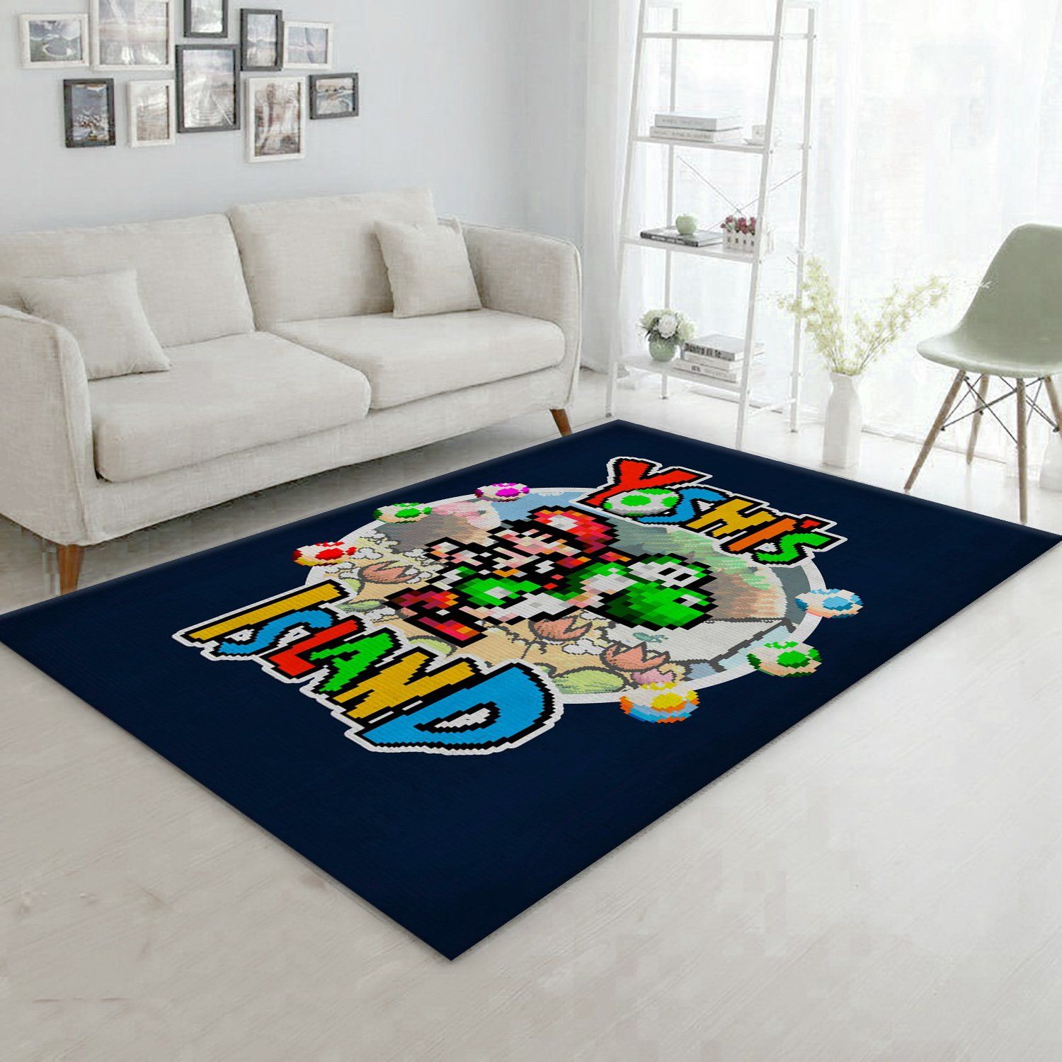 Yoshi S Island Area Rug For Christmas Living Room Rug Floor Decor Home Decor