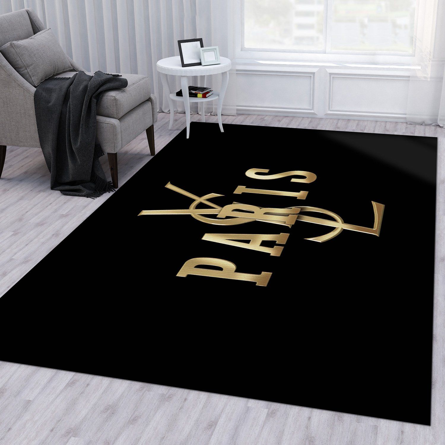 Yves Saint Laurent V7 Fashion Brand Living Room Rug Family Gift US