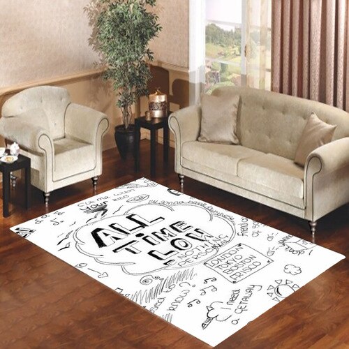 ALL TIME LOW DOODLE Living room carpet rugs