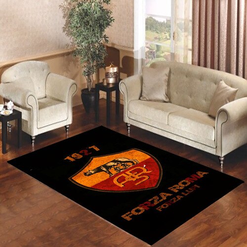 AS Roma Black Logo Soccer Living room carpet rugs