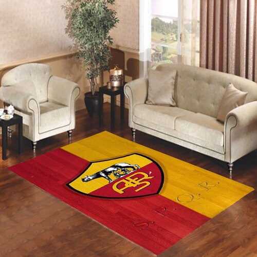 AS Roma Sport Wood Logo Soccer Living room carpet rugs