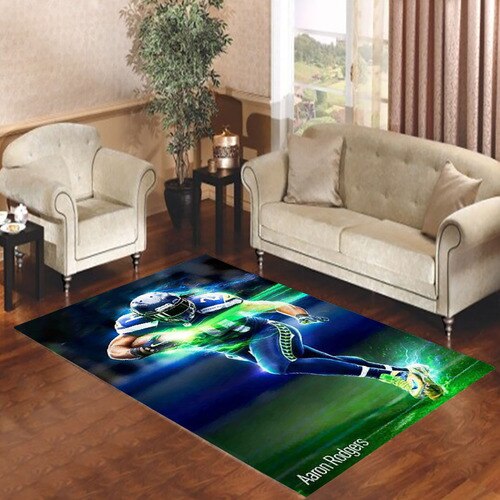 Aaron Rodgers 2 Living room carpet rugs