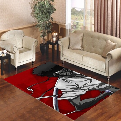 Afro Samurai pose Living room carpet rugs