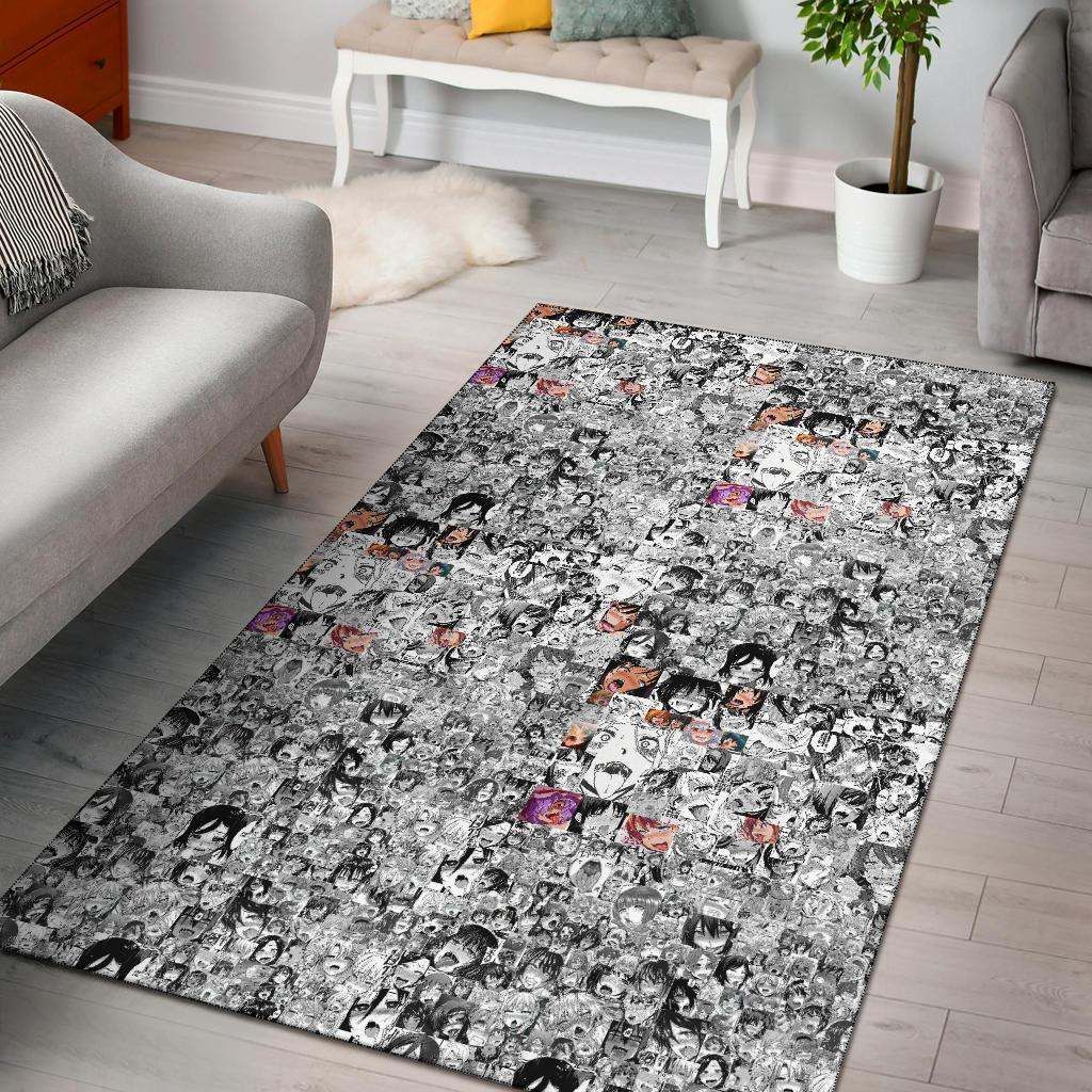 Ahegao Area Rug Carpet Carpet