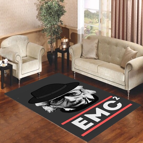 Albert Einstein Geeky Emc2 Living room carpet rugs