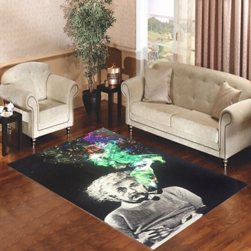 Albert Einstein Smoking Living room carpet rugs