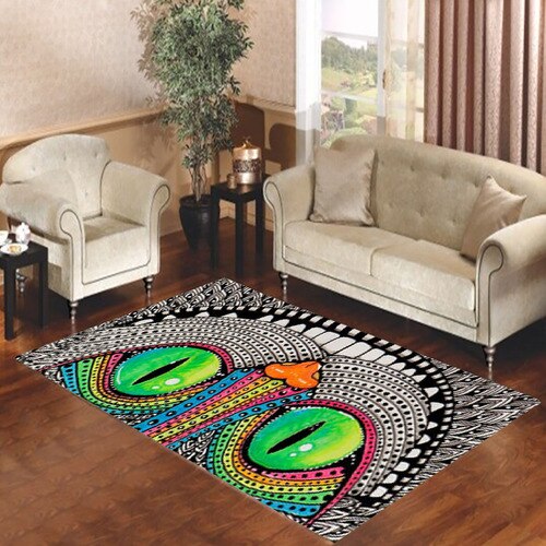 Hip Hop Tabby Cat In Hood Area Rug For Christmas Living Room Rug