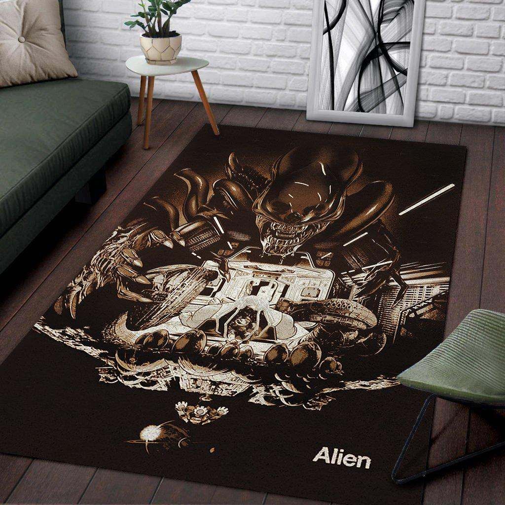 Alien Art Matting Area Rug Carpet