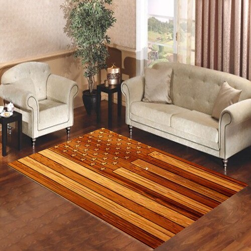 American Flag Wood Living room carpet rugs