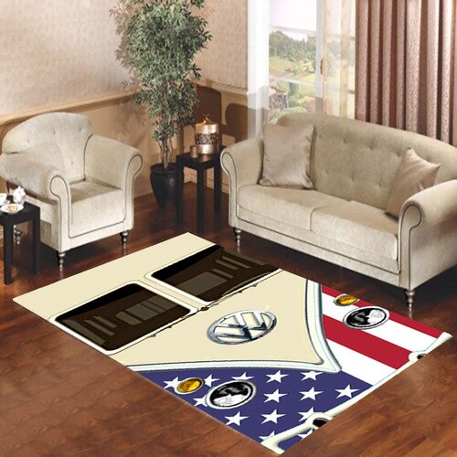 American VW Retro Bus Living room carpet rugs