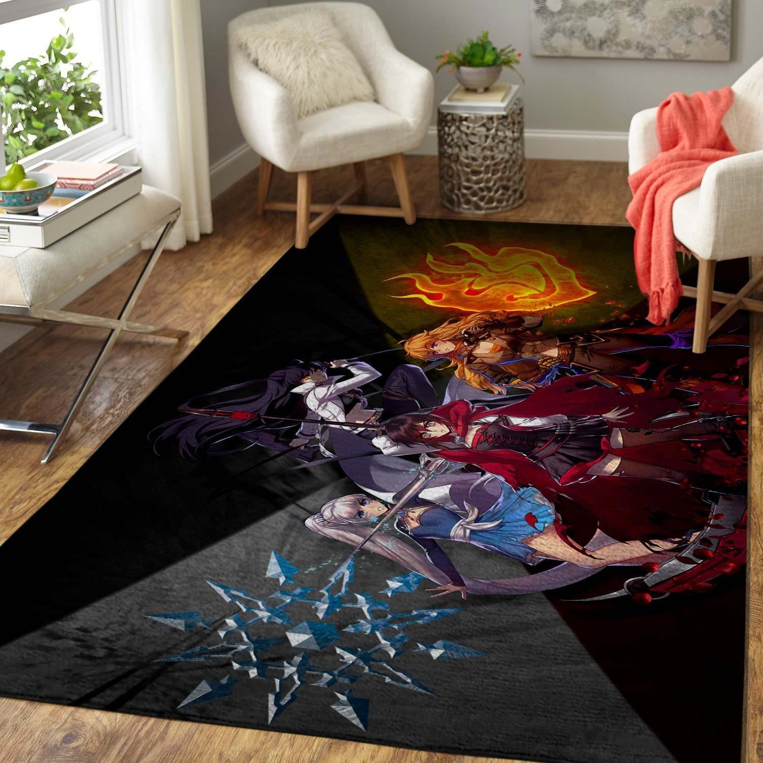 American anime-style RWBY Area Rug Carpet, Movie Home Decor