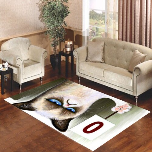 Angry Grumpy Cat Living room carpet rugs