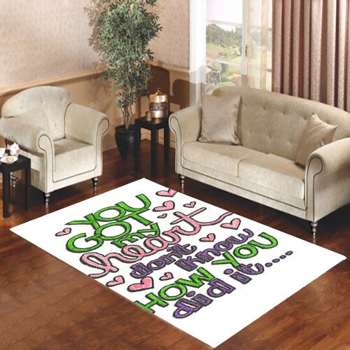 Ariana Grande Lyric Cover Living room carpet rugs