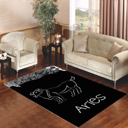 Aries Zodiac Sign Living room carpet rugs