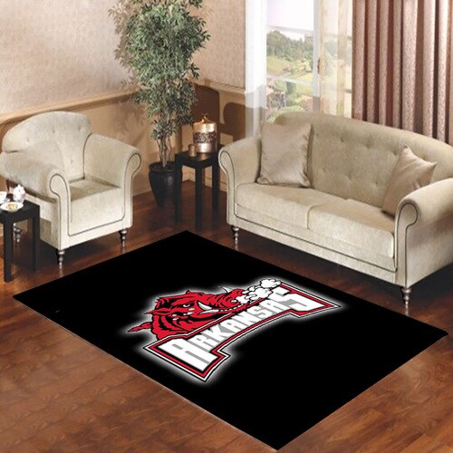 Arkansas Razorbacks Art Living room carpet rugs