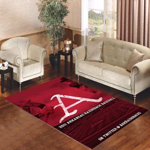 Arkansas Razorbacks Field Living room carpet rugs